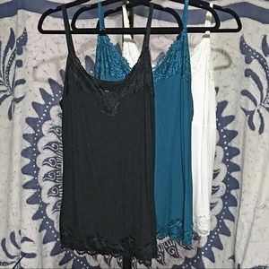 Lane Bryant Set of 3 Lace Camisoles Size 22 24